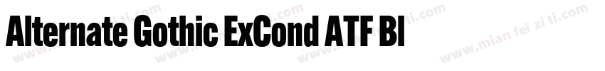 Alternate Gothic ExCond ATF Black R字体转换